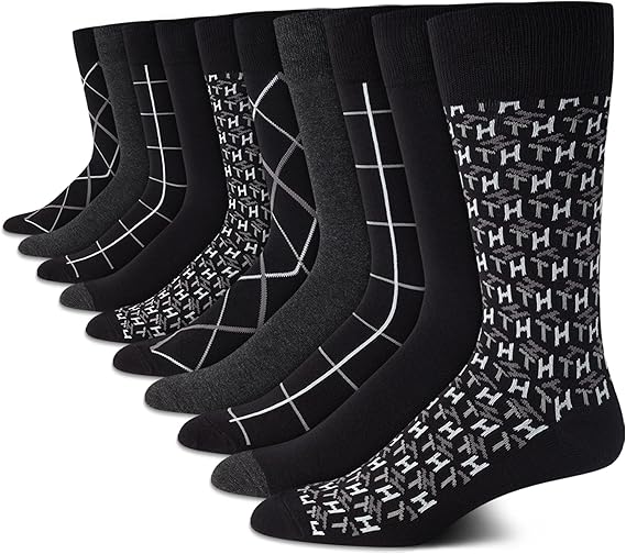 Tommy Hilfiger Men's Casual Soft Cotton Blend Crew Socks - 10 Pack