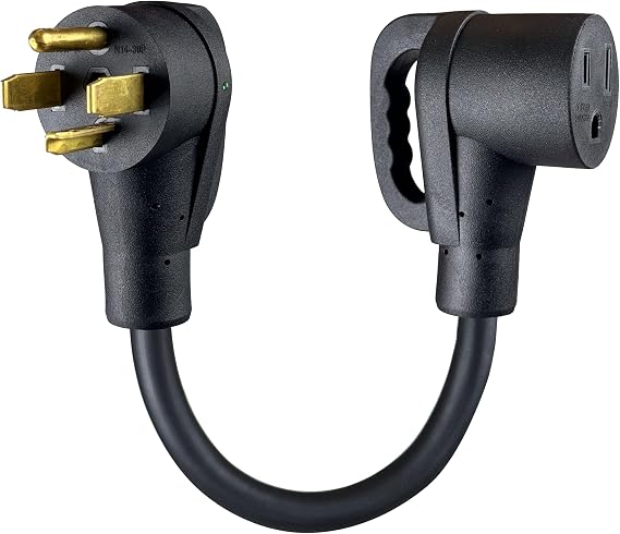 Welder Adapter Cord, NEMA 14-30P Male to 6-50R Female, 32 Amp Welder Power Adapter Plug, Heavy Duty STW 10 AWG*3C 32 Amp 125V/250V 7500 Watt (14-30P-6-50R-18inch-32A)