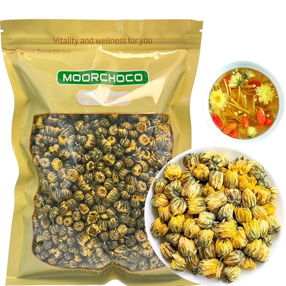 Premium Dried Chrysanthemum Tea - [5A] Top Grade 80g/2.82oz - Natural Chinese Tai Ju - Refreshing Floral Fragrance - Herbal Loose Leaf Tea Chrysanthemum Buds