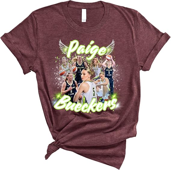 Paige Bueckers Basketball T-Shirt, College Hoops Player Graphic Tee Athletic Fan Apparel for Game Day and Sports Enthusiasts
