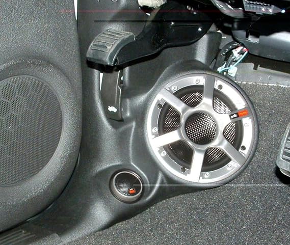 QLogic Custom Kick Panel Component Speaker Mount Pod for Cadillac Escalade & Escalade EXT, Chevy Avalanche Silverado & Suburban, GMC Denali Sierra Yukon & Yukon XL 2007-2013 (Black 01)