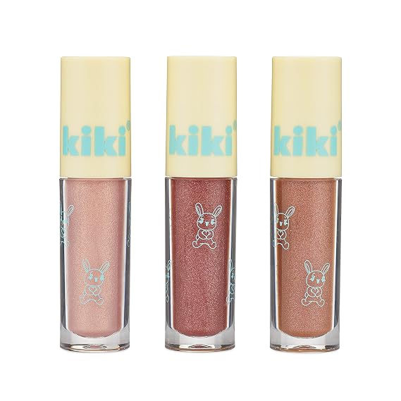 kiki SO CUTE lip gloss 3 pcs set the original Kawaii makeup moisturizing shimmering colors