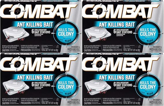 Combat 023400459018 Ant Killing Bait Stations, 6 Count (Pack of 4)