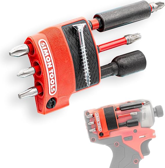 Simon Tools Magnetic Bit Holder for Milwaukee M12 Fuel Surge Impact Driver and Drill - Holds 6 Bits