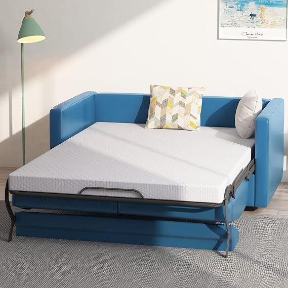 EGOHOME Full Memory Foam Replacement Mattress Sleeper 4.5-Inch for Convertible Sleeper Sofa and Couch Beds, Cooling Gel Green Tea Mattress in a Box, 73524.5, Sofa Not Included