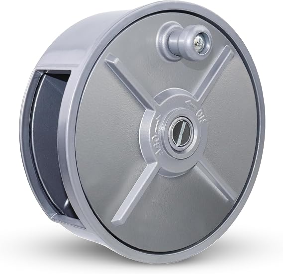 Aluminum Tie Wire Reel Coil Holder - Lightweight & Durable Wire Holder with Ergonomic Rewind Knob, Smooth Operating Wire Reel Dispenser, Sturdy Aluminum Reel with Built-in Belt Loops for Construction