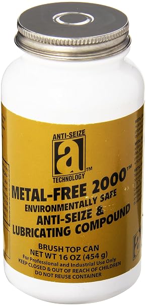 Metal-Free 2000 20018 Non-Metallic Environmentally Safe Anti-Seize Compound, 16 oz., Dark Gray, Paste