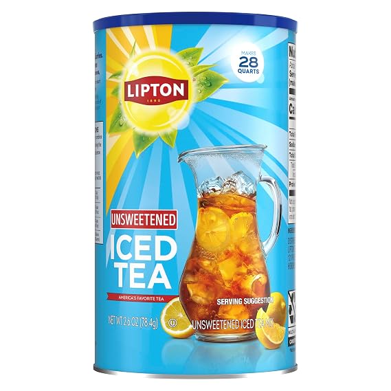 Lipton Unsweetened Iced Tea Mix, Makes 28 Quarts (Pack of 1)