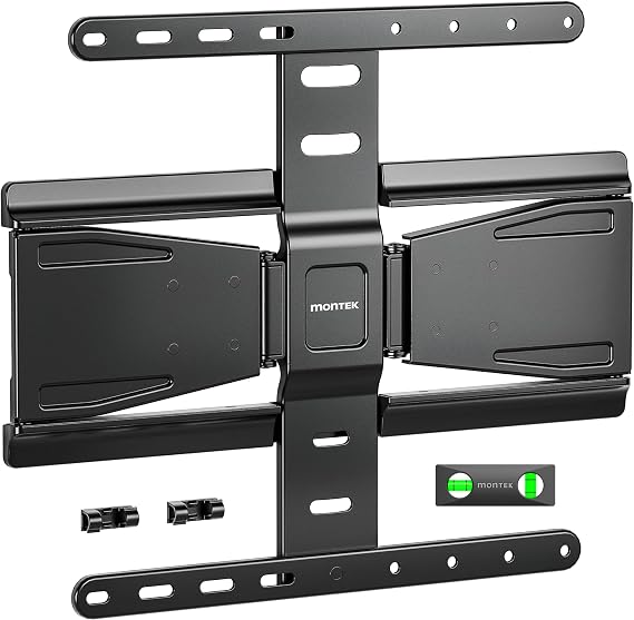 monTEK 0.77" Ultra Slim TV Wall Bracket for 37-75 Inch TVs up to 65kg | Full Moiton TV Wall Mount, Swivel, Tilt &amp; Extendable, Low-Profile TV Bracket with Widened Steel Arms, Max VESA 400x400 mm