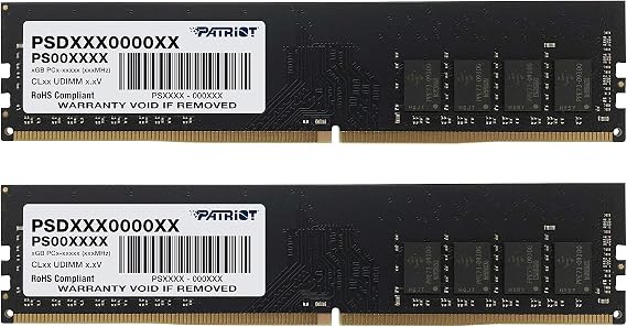 Patriot Signature Line Series DDR4 RAM 16GB (2 x 8GB) 3200MHz Memory | Module type: UDIMM.