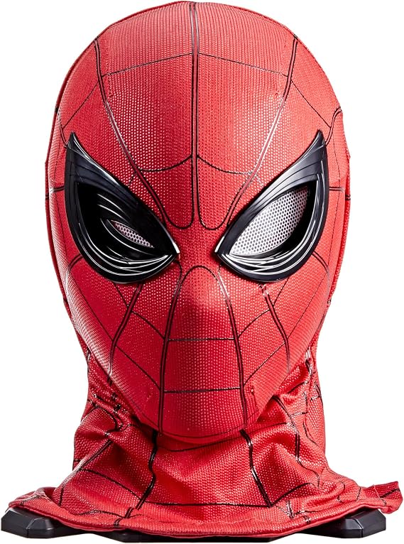 Spider-Man Marvel Legends Series Homecoming Electronic Expressive Mask, Premium Interactive Roleplay Gear for Adults | Marvel Legends Gear Life Size Prop Replica Spider-Man Homecoming - Spider-Man Electronic Expressive Mask