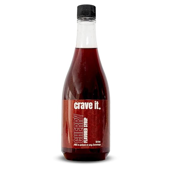 Crave It! Rich Cherry Flavoring Syrup, Add a Splash to Your Favorite Beverages Soda, Coffee, Latte, Italian Soda, Lemonade. Create a Craveable Cherry Coke 13 FL OZ / 1 Pack