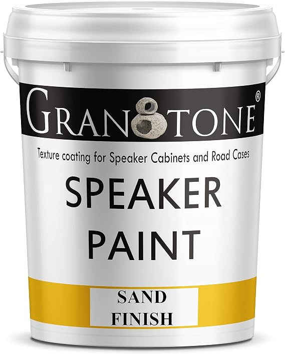 GRANOTONE Sand Finish Speaker Paint Texture Coating for Speaker Cabinets, Road Cases, Metal & Furniture | Water-Based Formula | Versatile Textured Coating | 1 Gallon