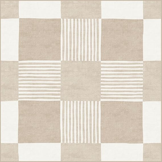 FloorPops Richmond Peel and Stick Floor Tiles, Beige, Water Resistant, 12 in x 12 in, Pack of 10