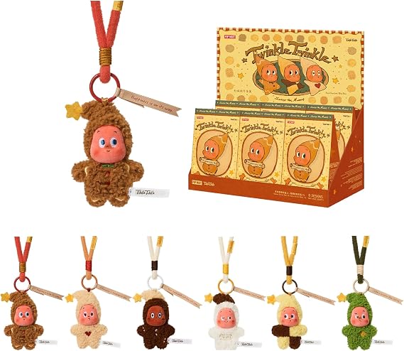POP MART Twinkle Twinkle Savor the Monment Series-Fresh-Baked Mini Cookies Plush Pendant Blind Box, Gift for Holidays, Boys and Girls-Whole Set
