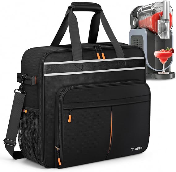 Ytonet Carrying Bag Compatible with Ninja Slushie FS301 FS300 FS299, Heavy-Duty Padded Ninja Slushie Bag for Machine Protection, Front-Opening Portable Storage Case for Accessories, Camp, Beach, Party