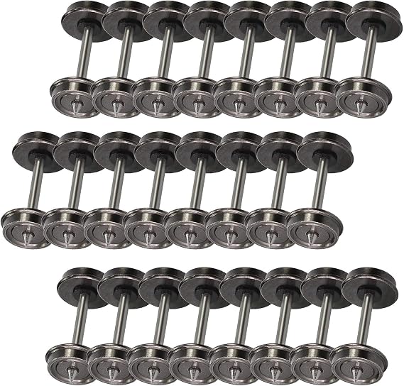 24pcs HO Scale 1:87 33'' Metal Wheels for Model Train DC Wheel Set New C8725