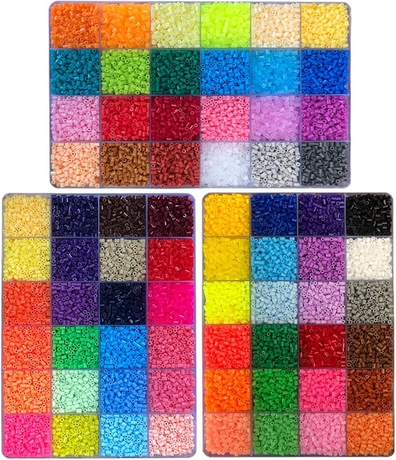 ZLLBTMO 39000 Pcs Fuse Beads Kit 72 Colors 2.6mm Mini Iron Beads Set