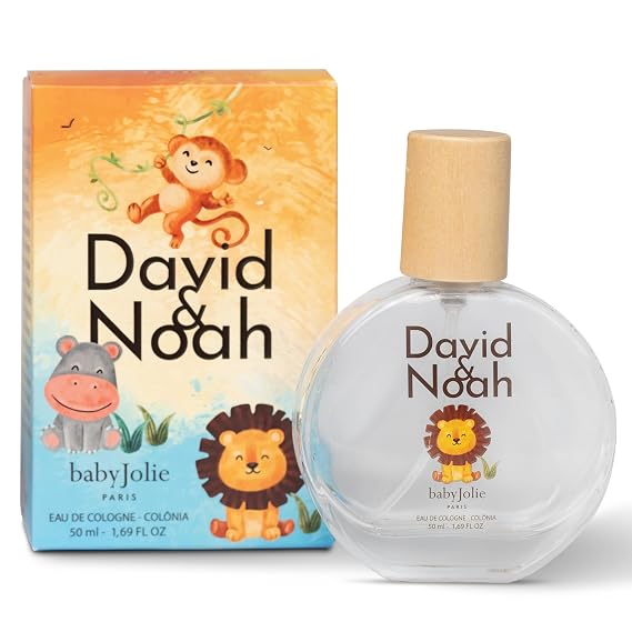 Baby Jolie David & Noah Kids Eau de Cologne Light Fragrance for Children & Toddlers, Gentle Daily Scent, Fresh Fruity Notes, 1.69oz