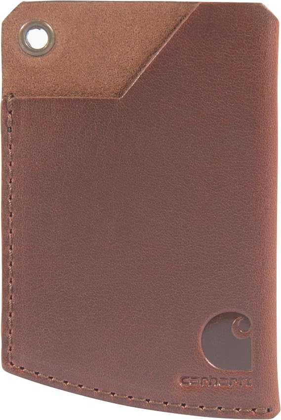 Carhartt Men's Craftsman Leather Wallets, Available in Multiple Styles and Colors, Brown (Front Pocket)