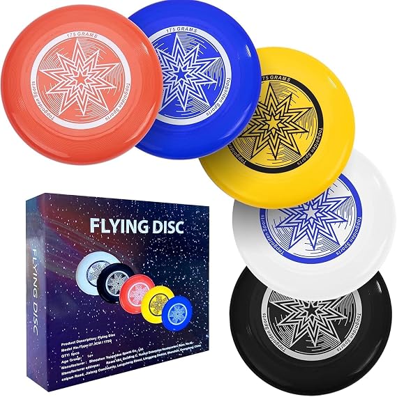 Eastgoing Outdoor Flying Disc 175 Gram, 10.75 Inch Sport Disc ,Loads of Colors Available, Suitable for Competitions, Team Flying Disc for Beach, Park, Pet, Camping and More,