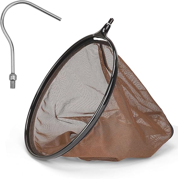 Pool Nets Swimming Pool Leaf Skimmer Nets, Fine Mesh with Heavy Duty Metal Frame and Sturdy Metal Hook for Cleaning Pools, Ponds, Garden, Fish Catching