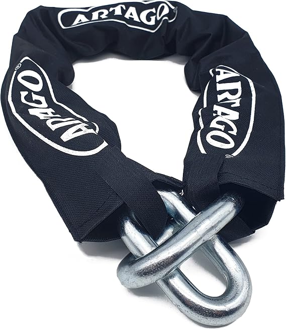 Artago 14.120 Heavy Duty Chain Anti Theft ø15mm/0,59in Approved Sold Secure Gold, Resistant Steel, Maximum Security Tested, Bunker Selection 120cm/3,9ft, Combinable Security Chain Motorcycle, Gates