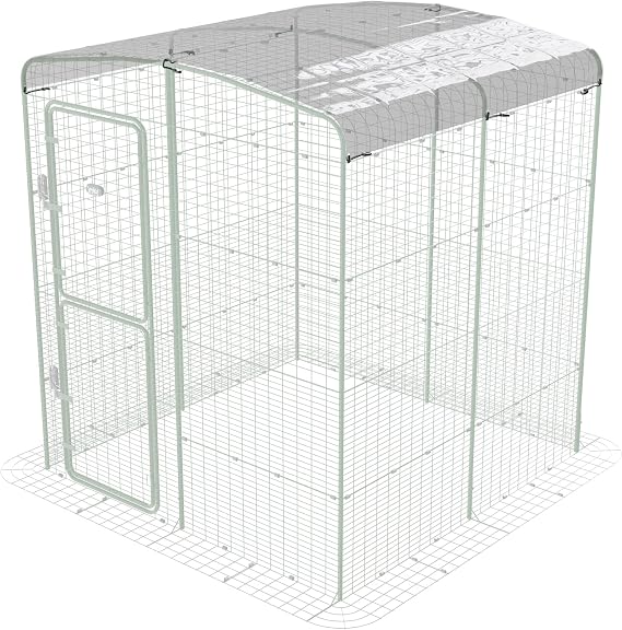 Omlet Clear Chicken Run Tarp | Durable Weatherproof Cover for Poultry Runs | Full Protection from Rain, Wind & Snow | Includes Bungees | 6ft x 6ft