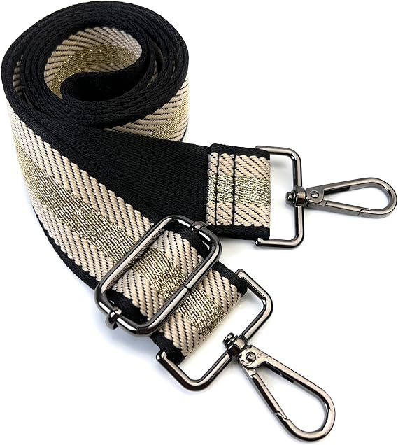 Purse Straps Replacement Crossbody 1-1/2 Inch Adjustable Shoulder Guitar Strap for Handbag