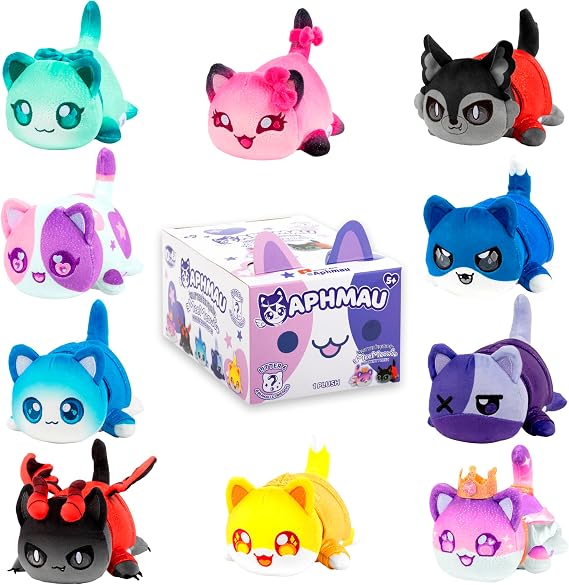 Aphmau 6 MeeMeow Mystery Plush Series 6; YouTube Gaming Channel, Blind Box, 1 of 10 Possible, Friends MeeMeows, Official Merch