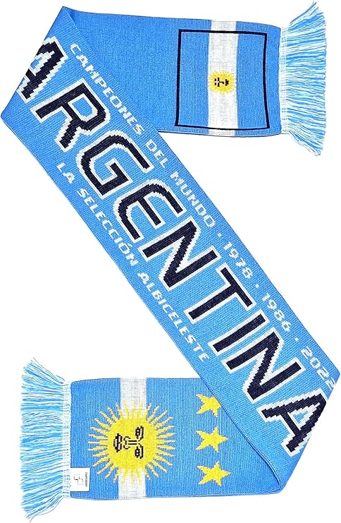 Euroscarves Argentina Soccer Knit Scarf