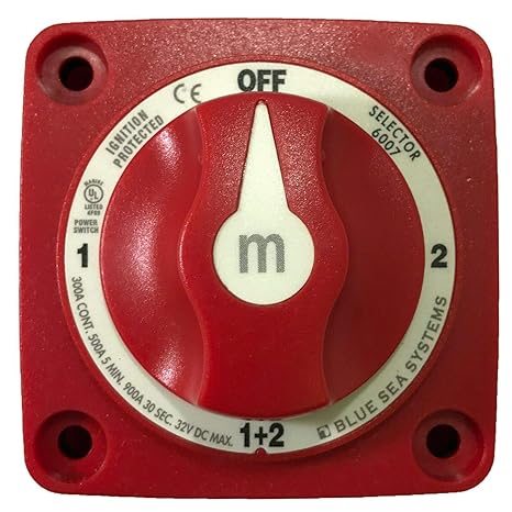 Blue Sea 6007 M-Series Mini Dual Battery Selector Switch 4 Position Marine Boat - Made in USA