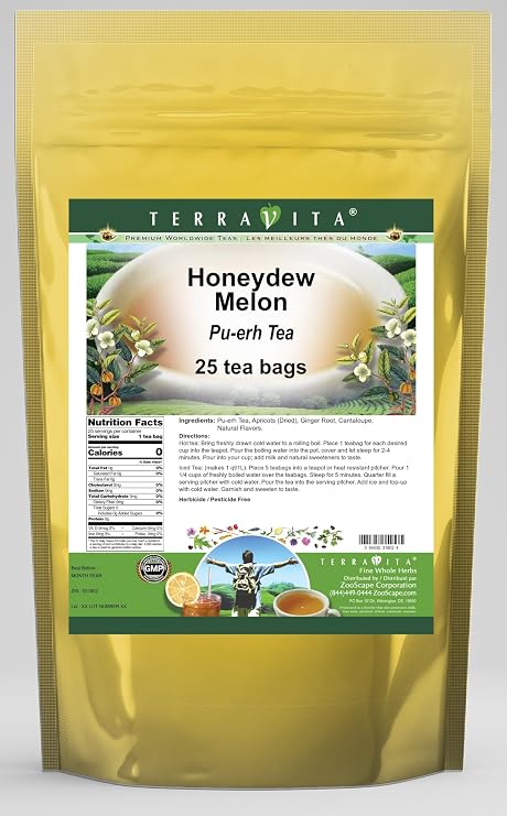 Honeydew Melon Pu-erh Tea (25 tea bags, ZIN: 531802)