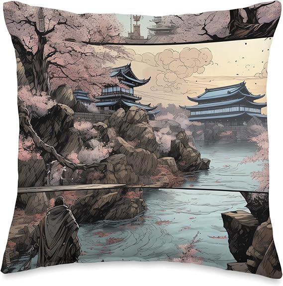 Comic Box Sakura Enchanted Arborium Chronicles Revealed A Cherry Blossom Tale Throw Pillow, 16x16, Multicolor
