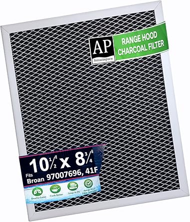 97007696 Range Hood Charcoal Filter Compatible with OEM Part# Whirlpool W10355450 Broan Nutone 6105C 41F 413023 41000 46000 11000 4341999 4378581 1172266 5-3082 51113711 (8.75 x 10.5) in