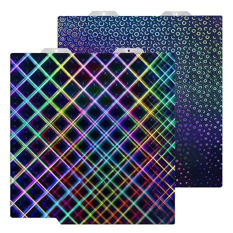 New Upgraded 184x184mm H1H Build Plate for Bambu Lab for Bambu Lab A1 Mini, Smooth Kaleidoscope + Smooth Skynet Spring Steel Plate Flexible Plate for Bambu Labs 3D Printer
