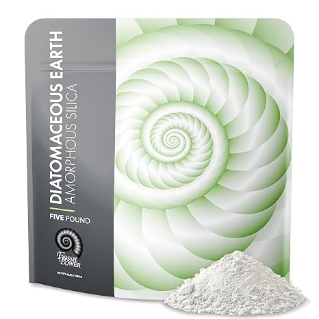 Diatomaceous Earth Powder 5 Lb - Bulk, Multi-Purpose for Home, Garden, Pets | Fossil Power - 100% Food Grade Silica Powder, No Fillers - Non-Toxic Insect Control & Odor Absorber - Home & Garden