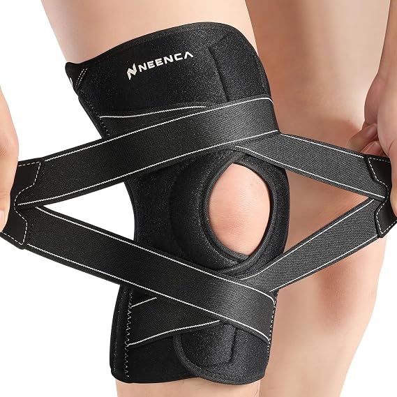NEENCA Knee Brace for Women & Men, Compression Knee Support with X-Straps Design - ACL, MCL, PCL, Meniscus Tear & Arthritis Pain Relief - Stabilizing Joint with Side Stabilizers & Patella Gel Pads
