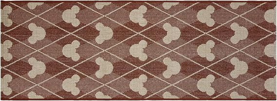 Gertmenian Mickey Mouse Indoor Outdoor Rug, Disney Home Decor, Perfect Area Carpet for Deck, Patio, Sunroom, Office, Playroom, Living Room, 2x6 Runner, Diamond Tile Apple Red, 31310