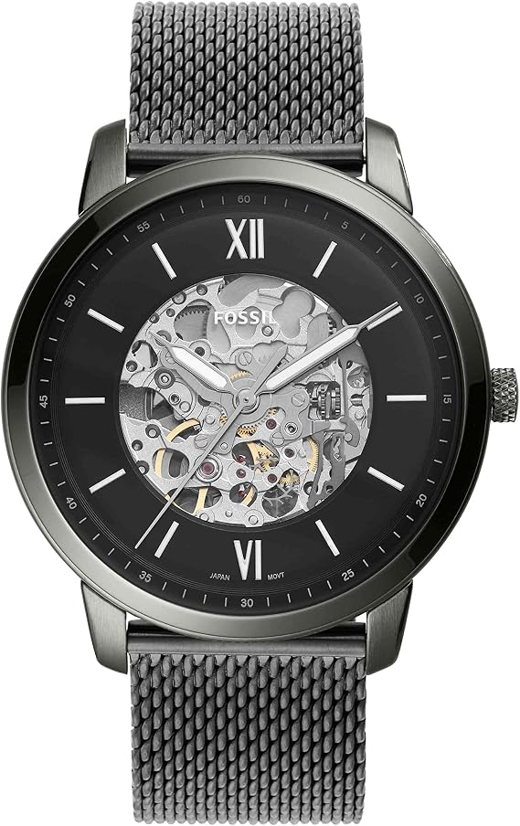Fossil Neutra Men's Automatic Watch with Mechanical Movement and Skeleton Dial