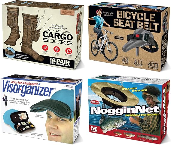 Prank-O Prank Gift Box Bundle Set, 4 Unique Gift Boxes, Wrap Your Real Present in a Funny Authentic Prank-O Gag Present Box, Medium-Sized Novelty Gifting Box for Pranksters, Holiday Gifting