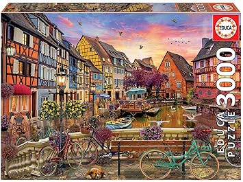 Educa - Colmar, France - 3000 Piece Jigsaw Puzzle - Puzzle Glue Included - Completed Image Measures 47.25" x 33.5" - Ages 14+ (19051)