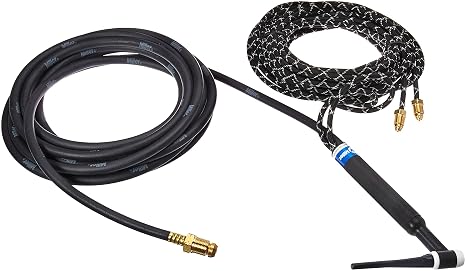 WeldCraft WP-18-25-R WP-18 Water Cooled TIG Torch Kit, Angled Head, 1 1/16", 25' Cable