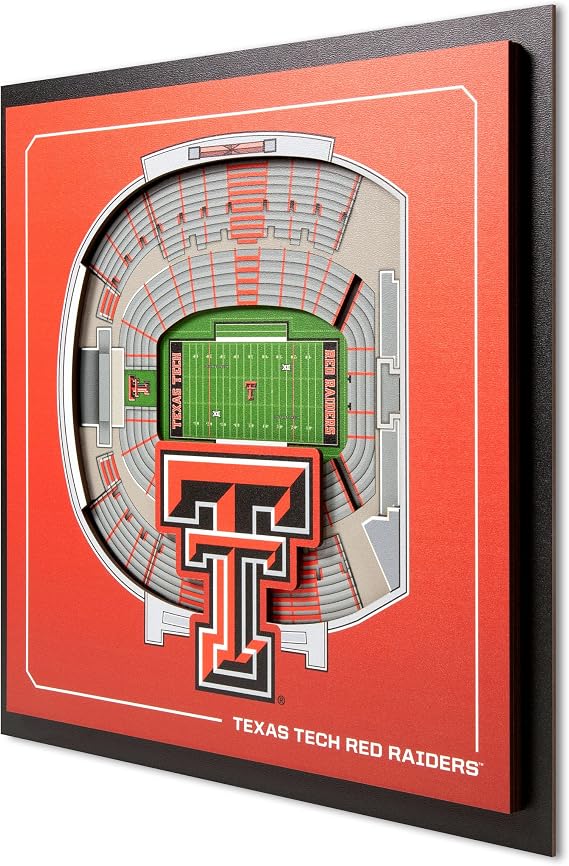 YouTheFan Officially-licensed NCAA Stadium Series 3D Wall Art - multi-layer team stadium replica, detailed sports fan gift, indoor decor