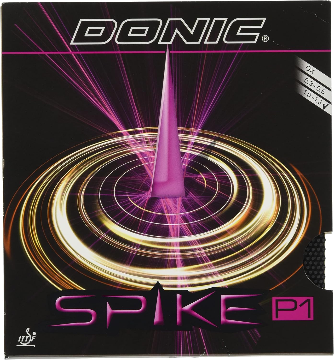 DONIC AL073 Table Tennis Spike P1 Grain High Rubber Black 1.0