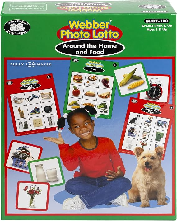 Super Duper Publications | Webber Around The Home and Food Photo Lotto Game | Educational Learning Resource for Children