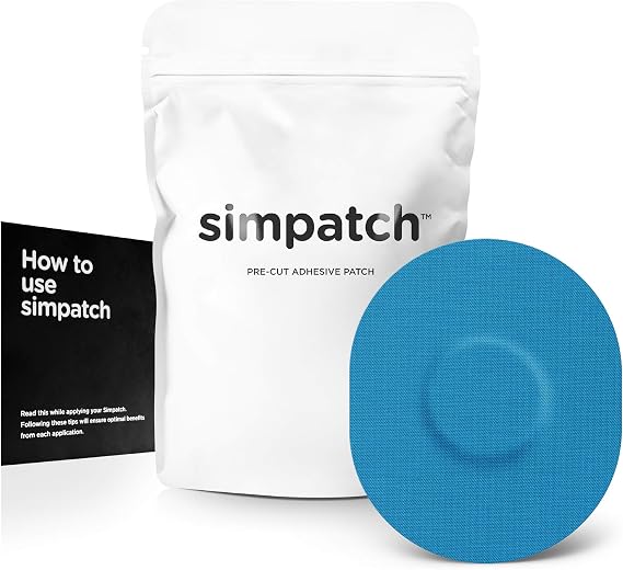 SIMPATCH Universal Adhesive Patch, Blue, 25-Pack, CGM Tape