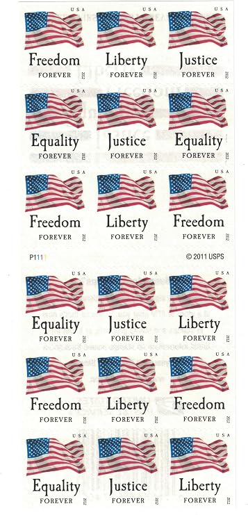 USPS Forever Stamps Four Flags ATM Sheet of 18 x Forever US Postage Stamps