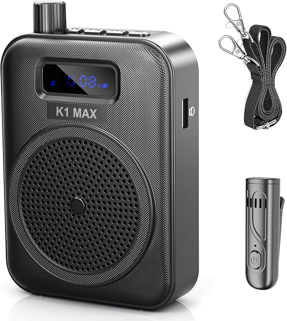 Wireless Voice Amplifier for Teachers, Bluetooth Lavalier Mic