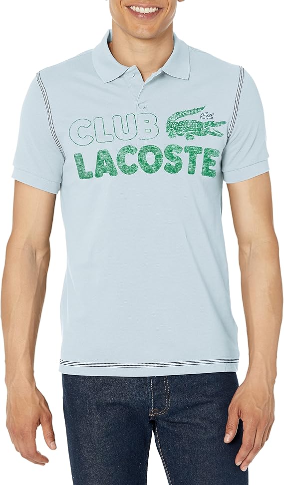 Lacoste Men's Organic Cotton Printed Polo Shirt